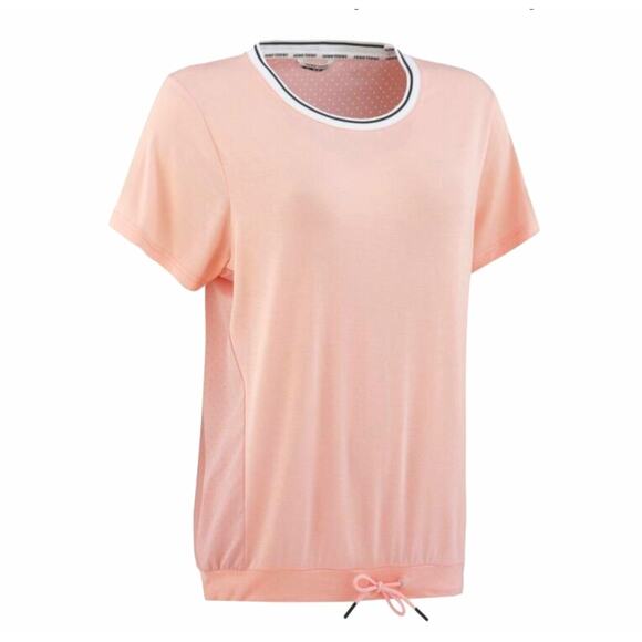 Kari Traa Rong Tee Workout Short Sleeve Top Womens Sz XL Peach Pink Crewneck - Picture 5 of 16